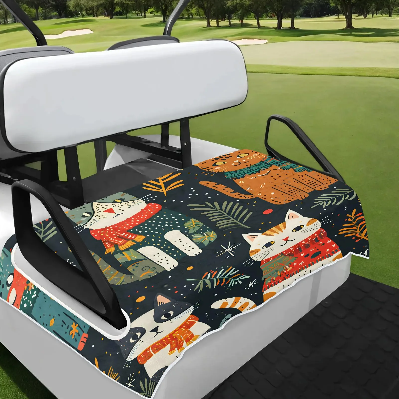 Tiveruda Golf Cart Seat Cover for Double Seats, 51 x 31 in.