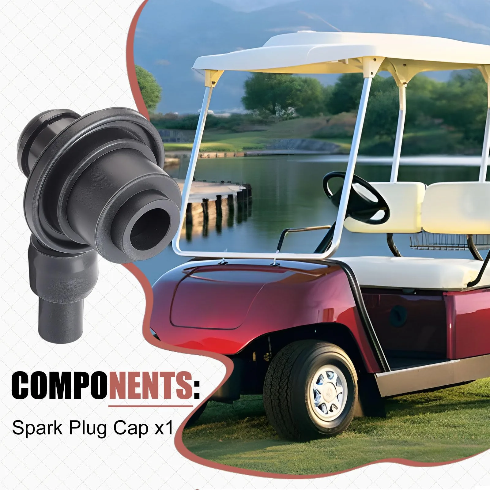 Zozoye Spark Plug Cap for Yamaha Golf Carts 7CN-H2370 image 4