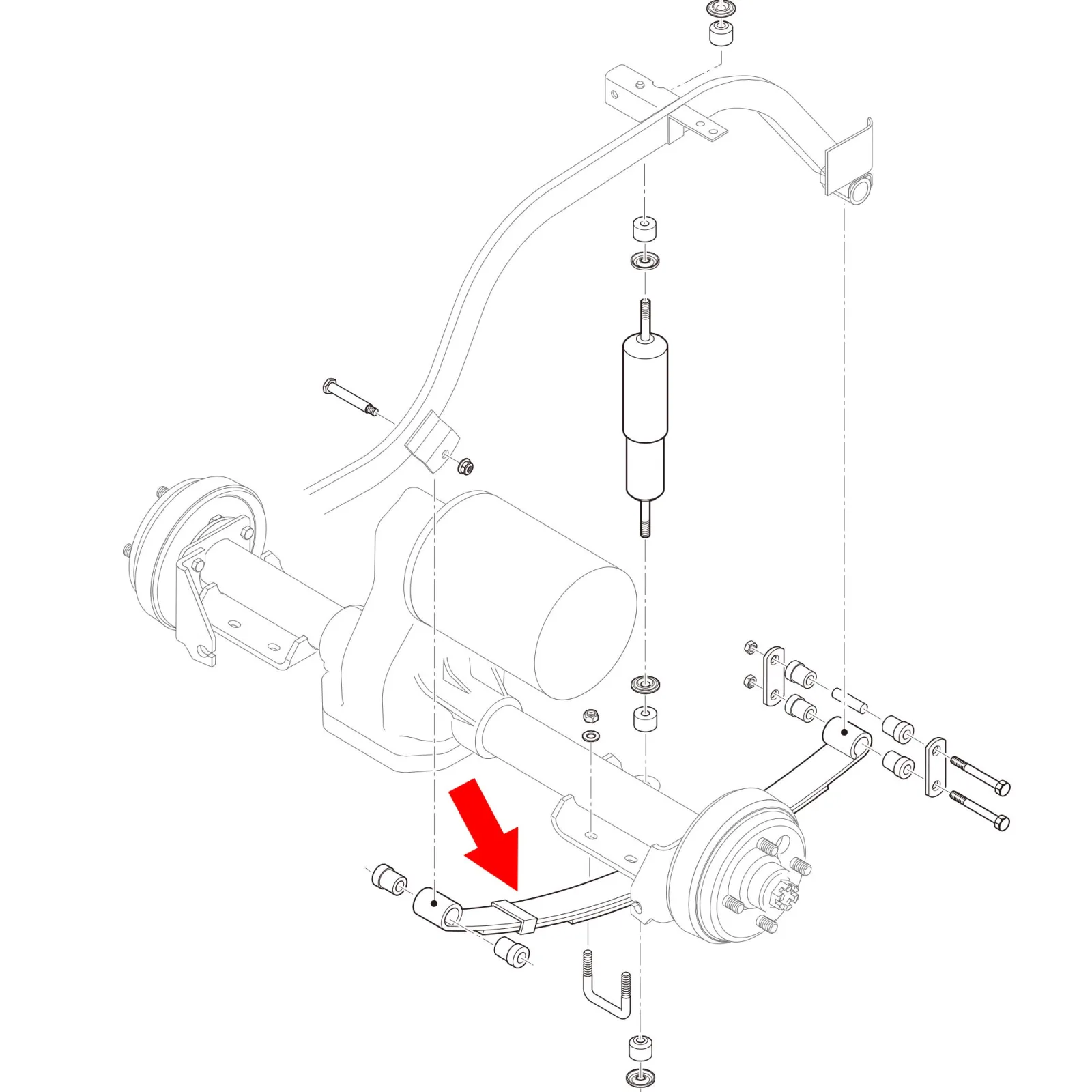 10L0L 4-Leaf Rear Spring Kit for E-Z-GO TXT (1994–2013) image 2