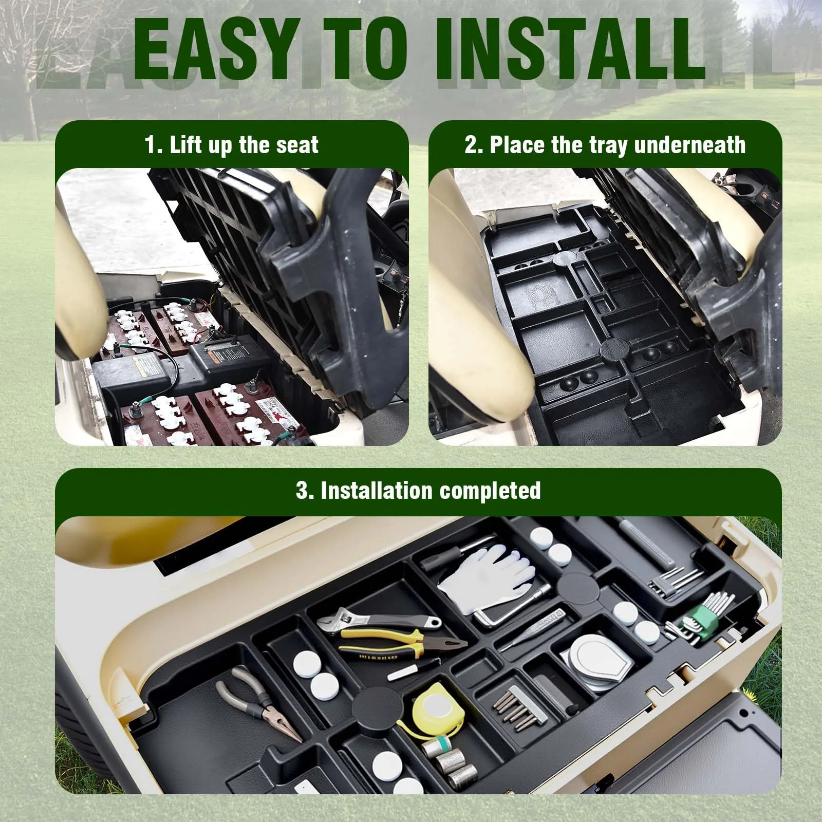HEOHOU Underseat Storage Tray for Club Car Precedent image 4