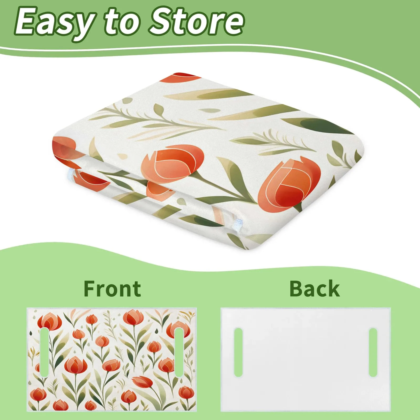 Tiveruda Flower Tulip Golf Cart Seat Cover, 51 x 31 in image 4