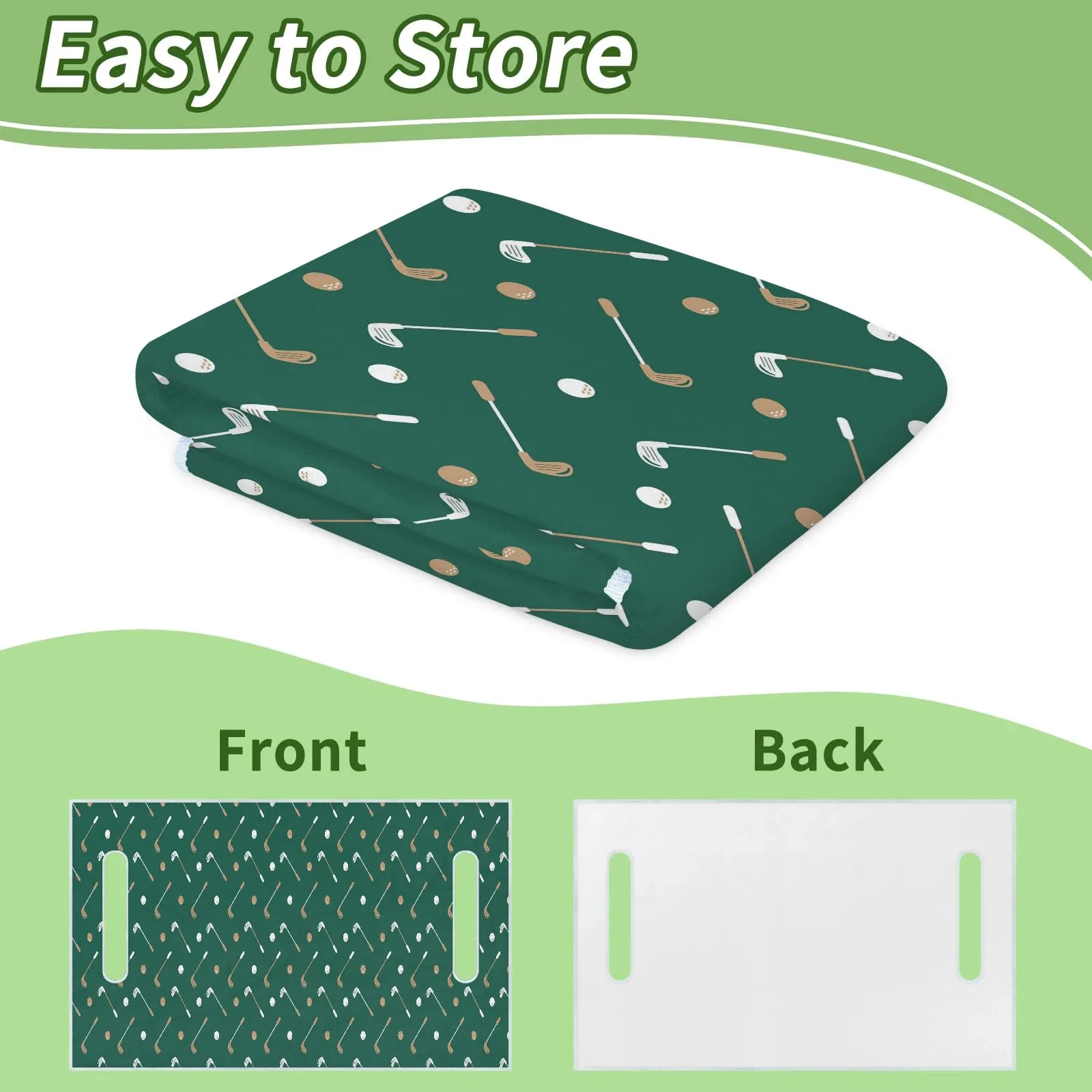 Tiveruda Golf Cart Seat Cover for Double Seats image 4