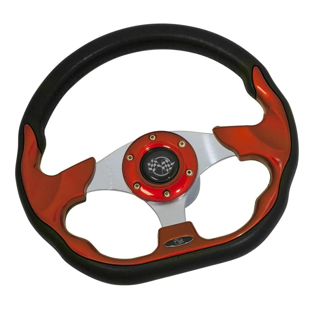 GTW 12.5-Inch Red Steering Wheel for Yamaha Golf Carts image 2