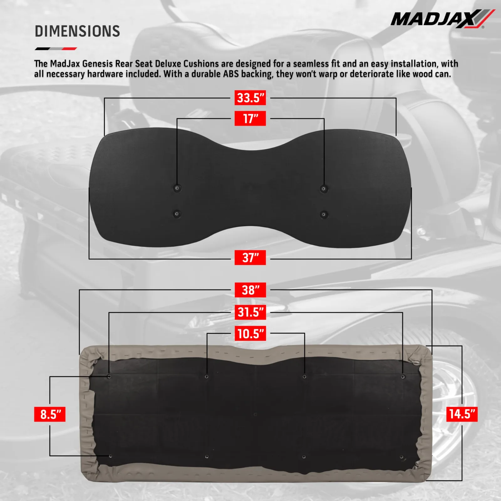 MadJax 01-055 Genesis 250/300 Rear Seat Cushion Set image 2