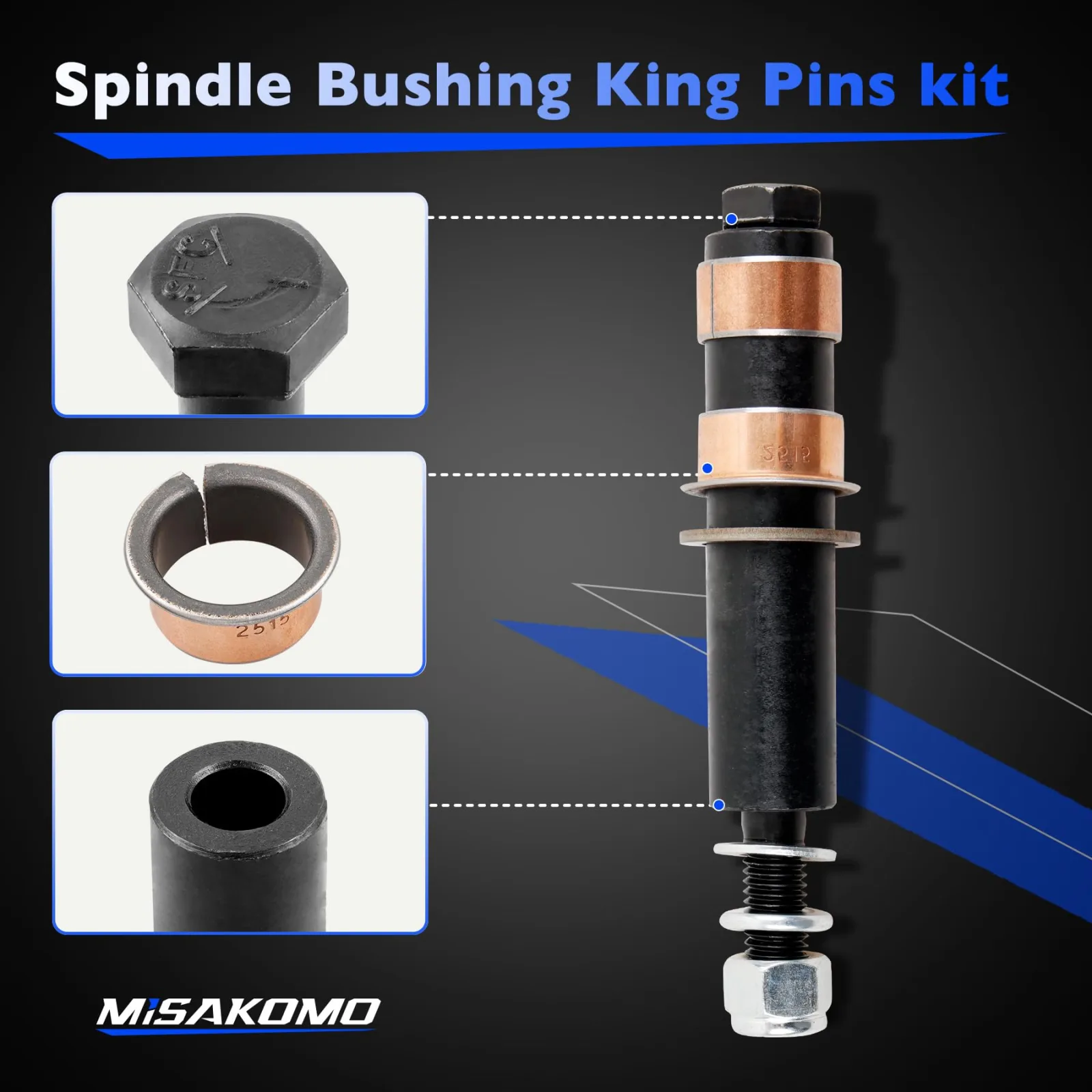 Misakomo King Pin Repair Kit for E-Z-G-O TXT PDS image 4