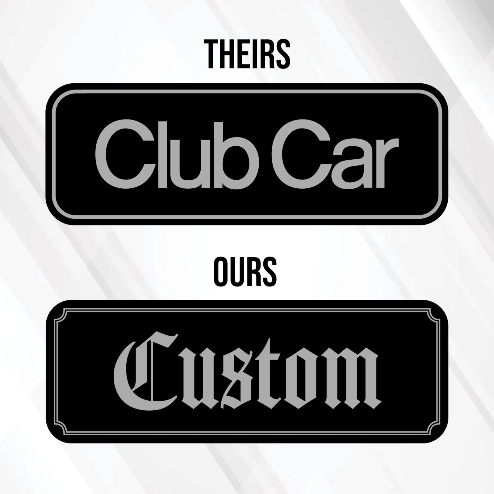Gimme Golf USA Custom Name Plate for Club Car Tempo image 2