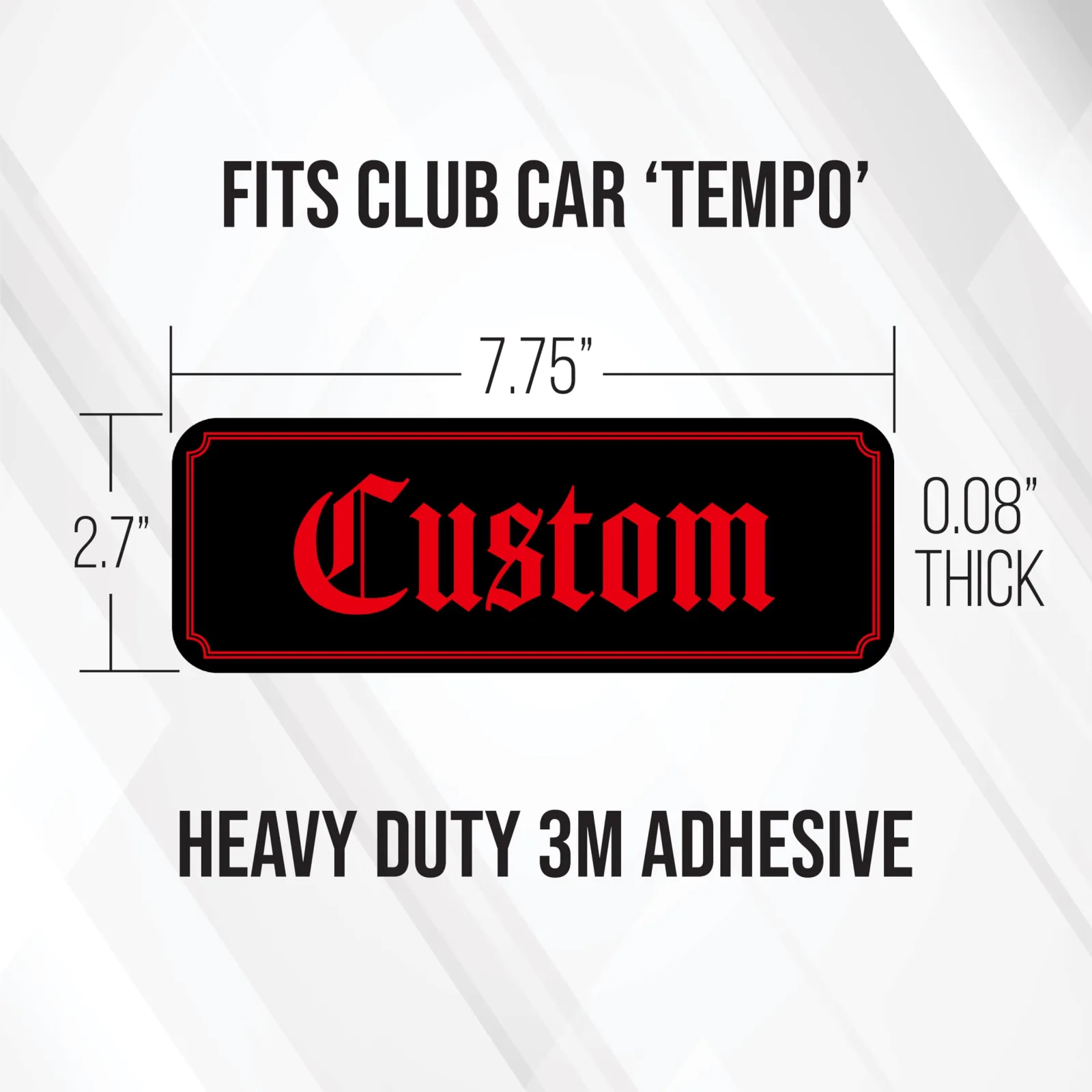 Gimme Golf USA Custom Name Plate for Club Car Tempo image 4
