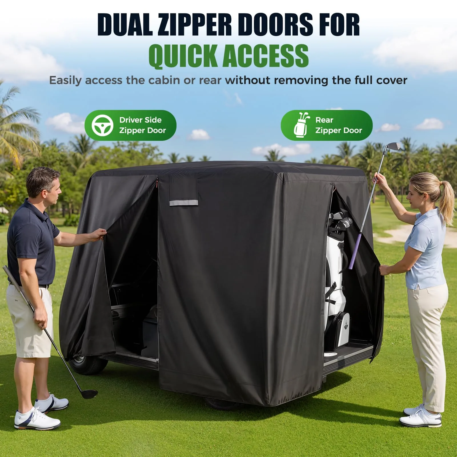 Tecoom Golf Cart Cover for 4+2/6-Passenger Carts image 3