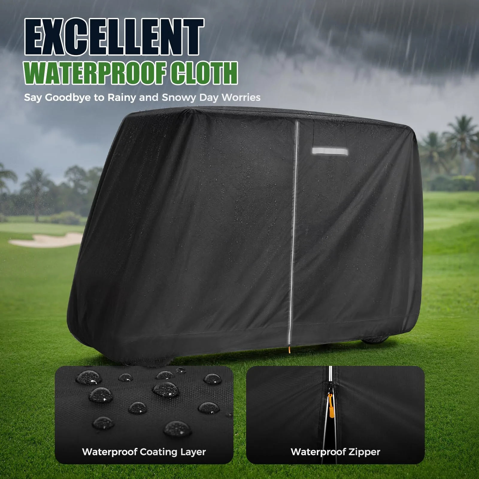 Tecoom Golf Cart Cover for 4+2/6-Passenger Carts image 4