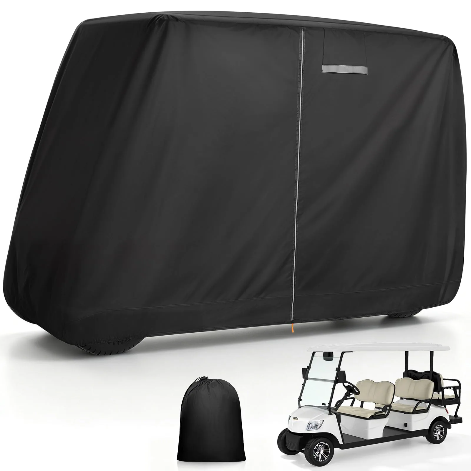 Tecoom Golf Cart Cover for 4+2/6-Passenger Carts