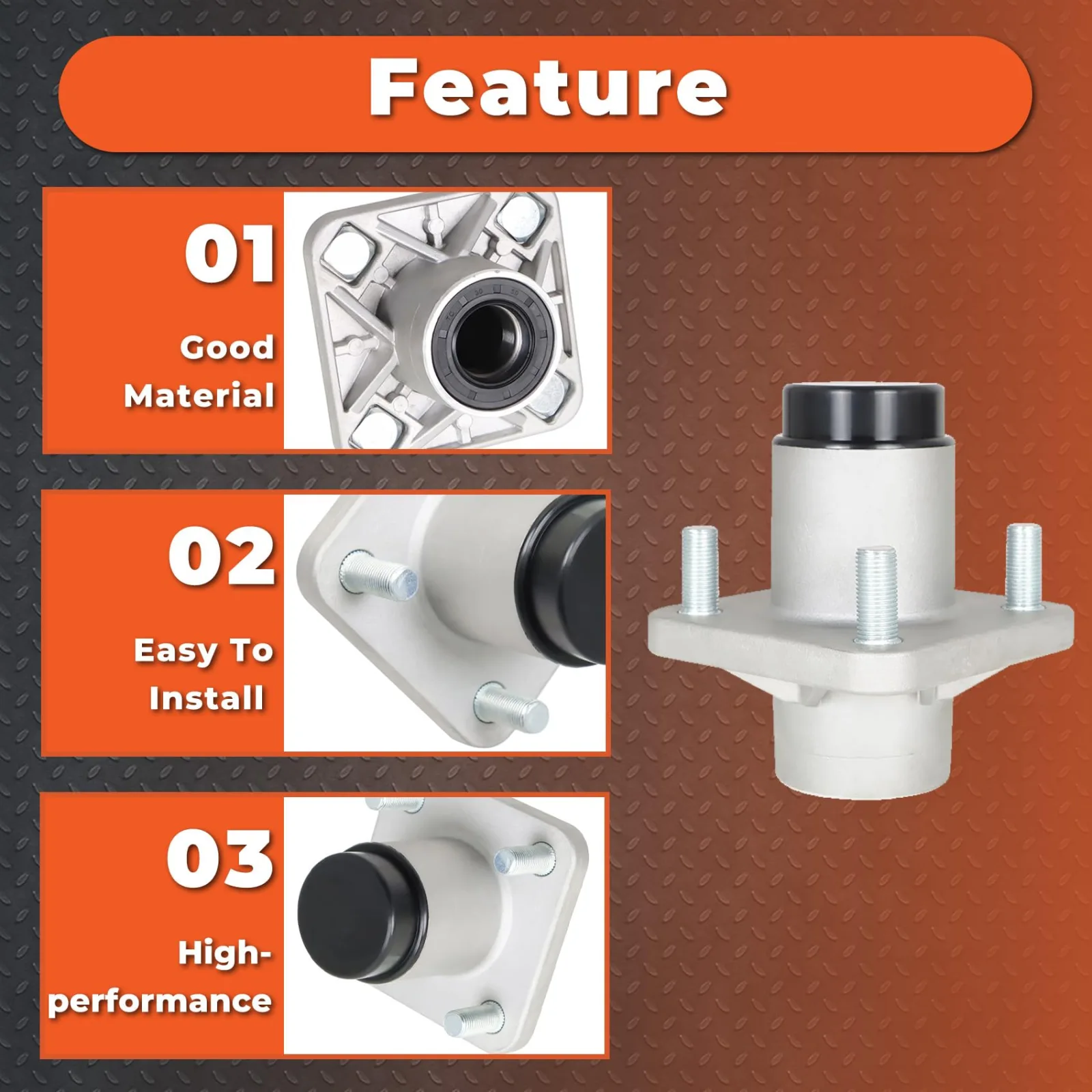 Labwork Front Hub Assembly for E-Z-GO TXT/Medalist image 4