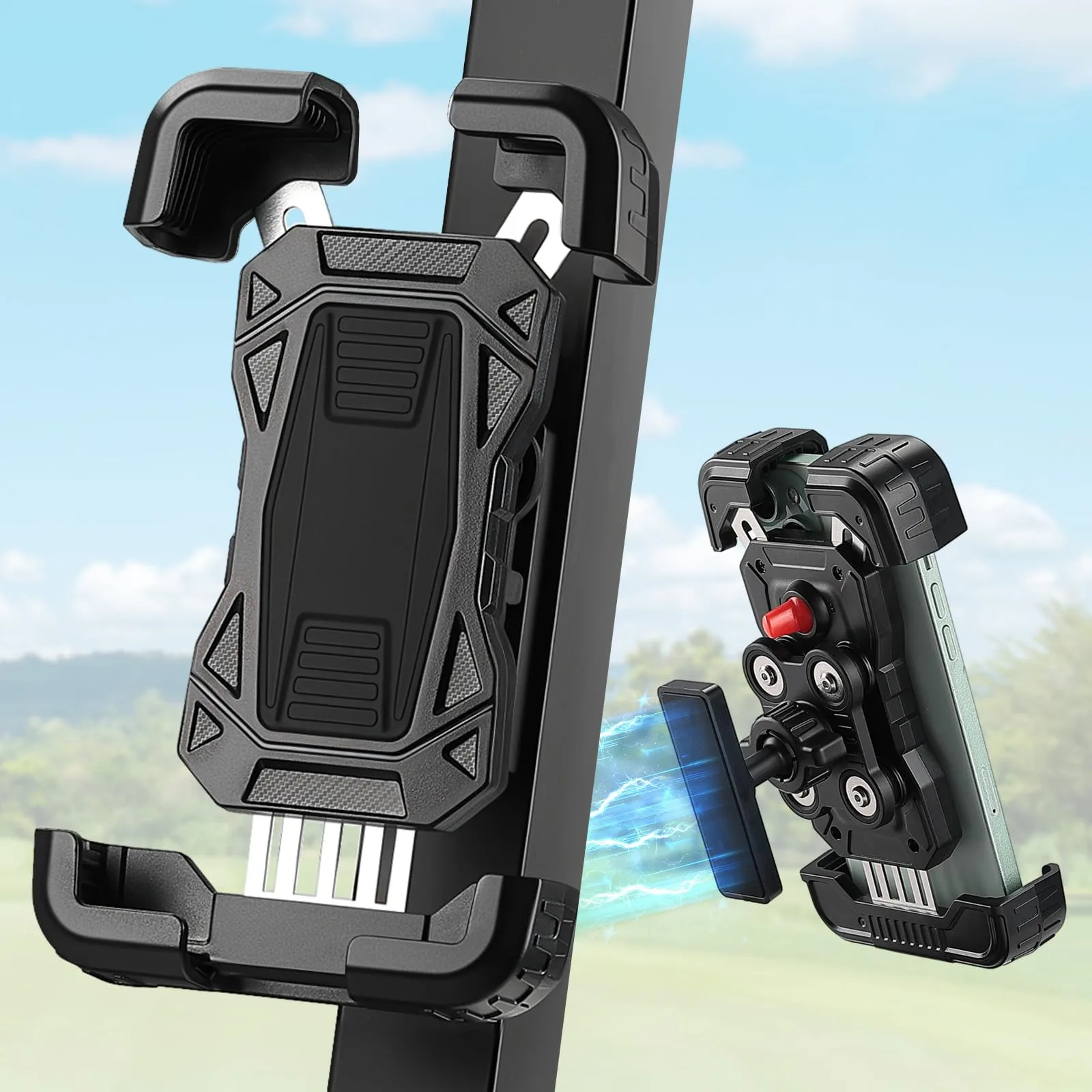 KEMIMOTO Magnetic Golf Cart Phone Holder Mount