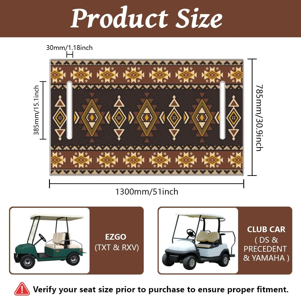 Peacoblue Black Rhombus Golf Cart Seat Cover image 2