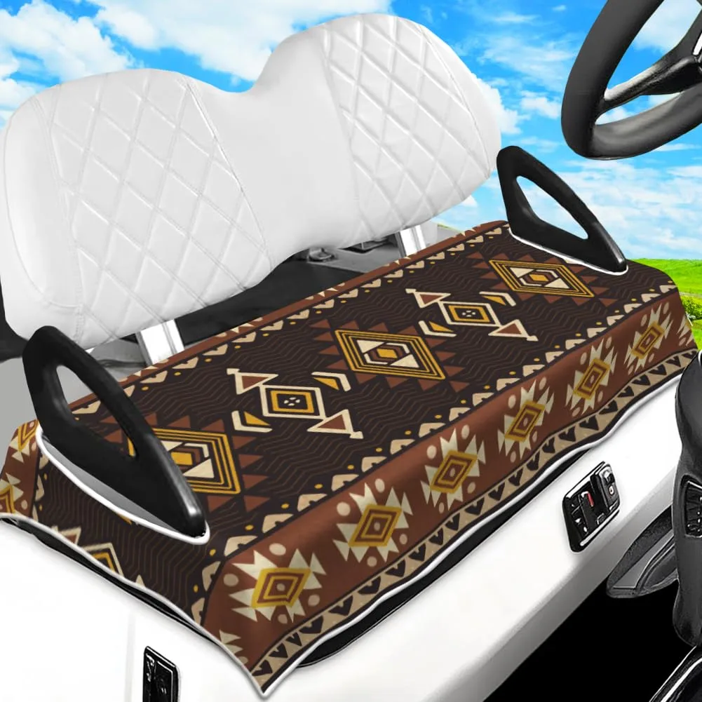 Peacoblue Black Rhombus Golf Cart Seat Cover