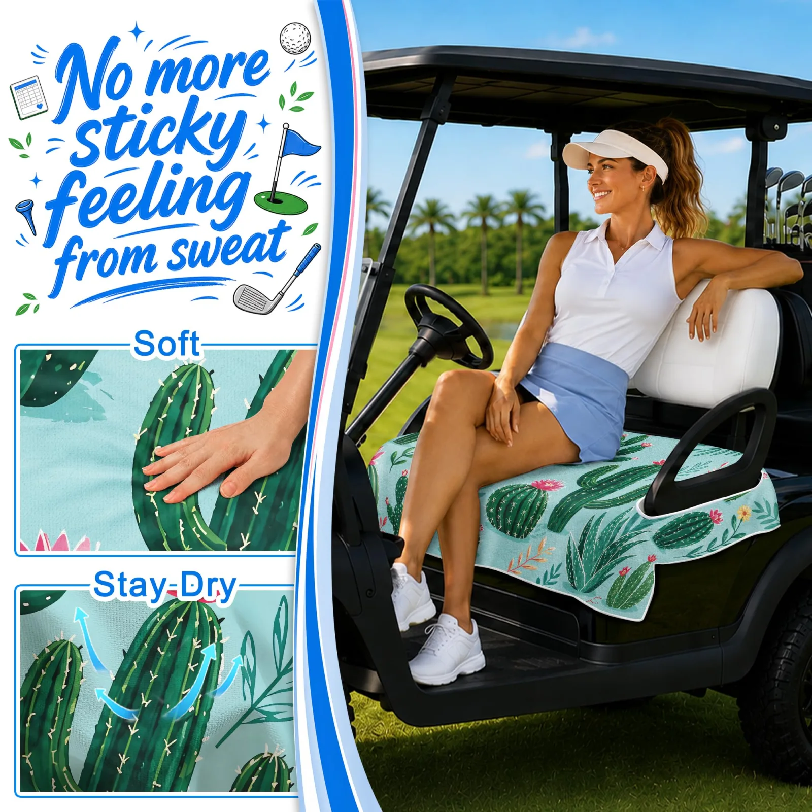 YOKYHOM Golf Cart Seat Cover, 51 x 31 in, Part 05 image 3