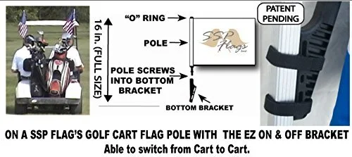SSP Flags Golf Cart Flag with EZ On & Off Bracket image 3