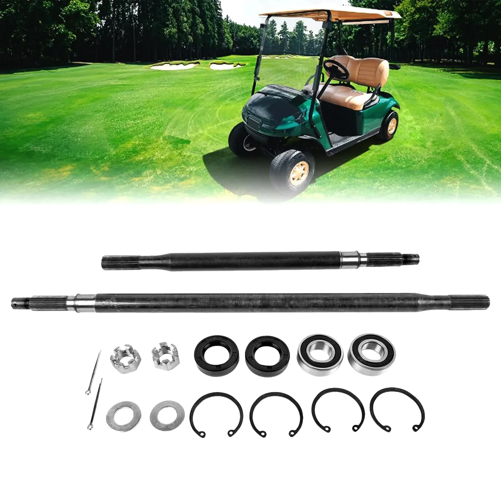 Flynsu Rear Axle Shaft Kit for E-Z-GO TXT Medalist