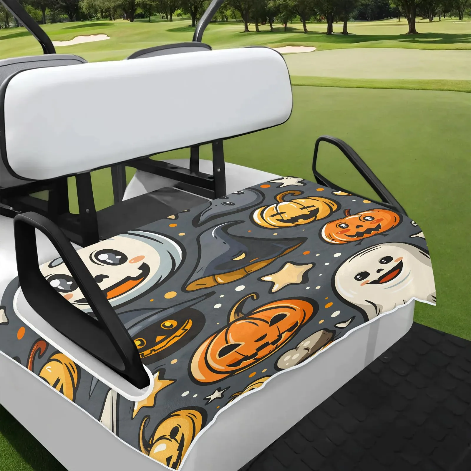 Tiveruda Halloween Ghost Golf Cart Seat Cover, 51 x 31 in