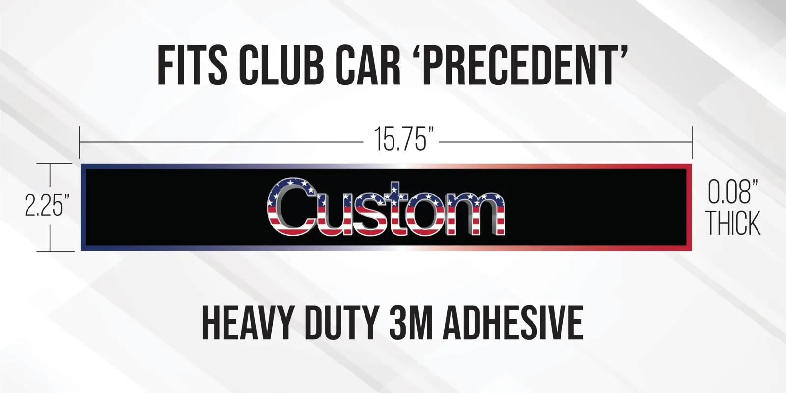 Custom Name Plate for Club Car Precedent Golf Cart image 4