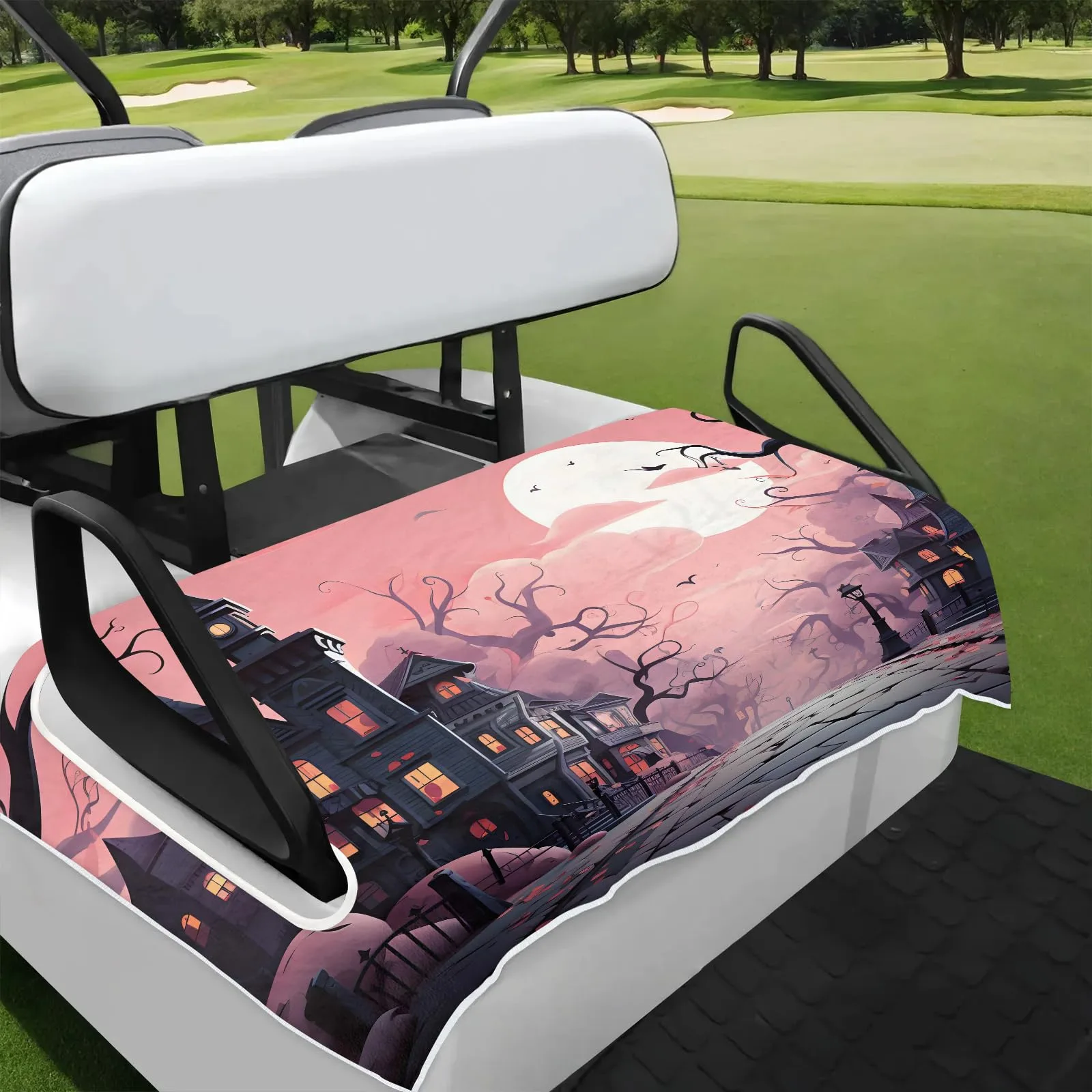 Tiveruda Halloween Golf Cart Seat Cover, 51 x 31 Inches