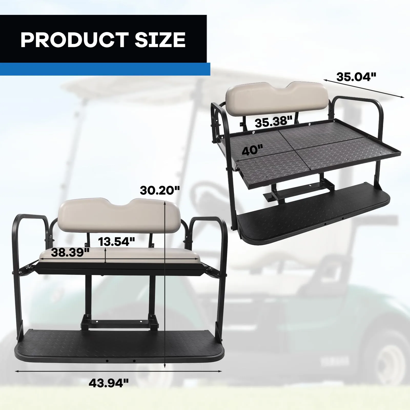 VPAHub R-DSKS Rear Flip Seat Kit for Yamaha Drive G29 image 3