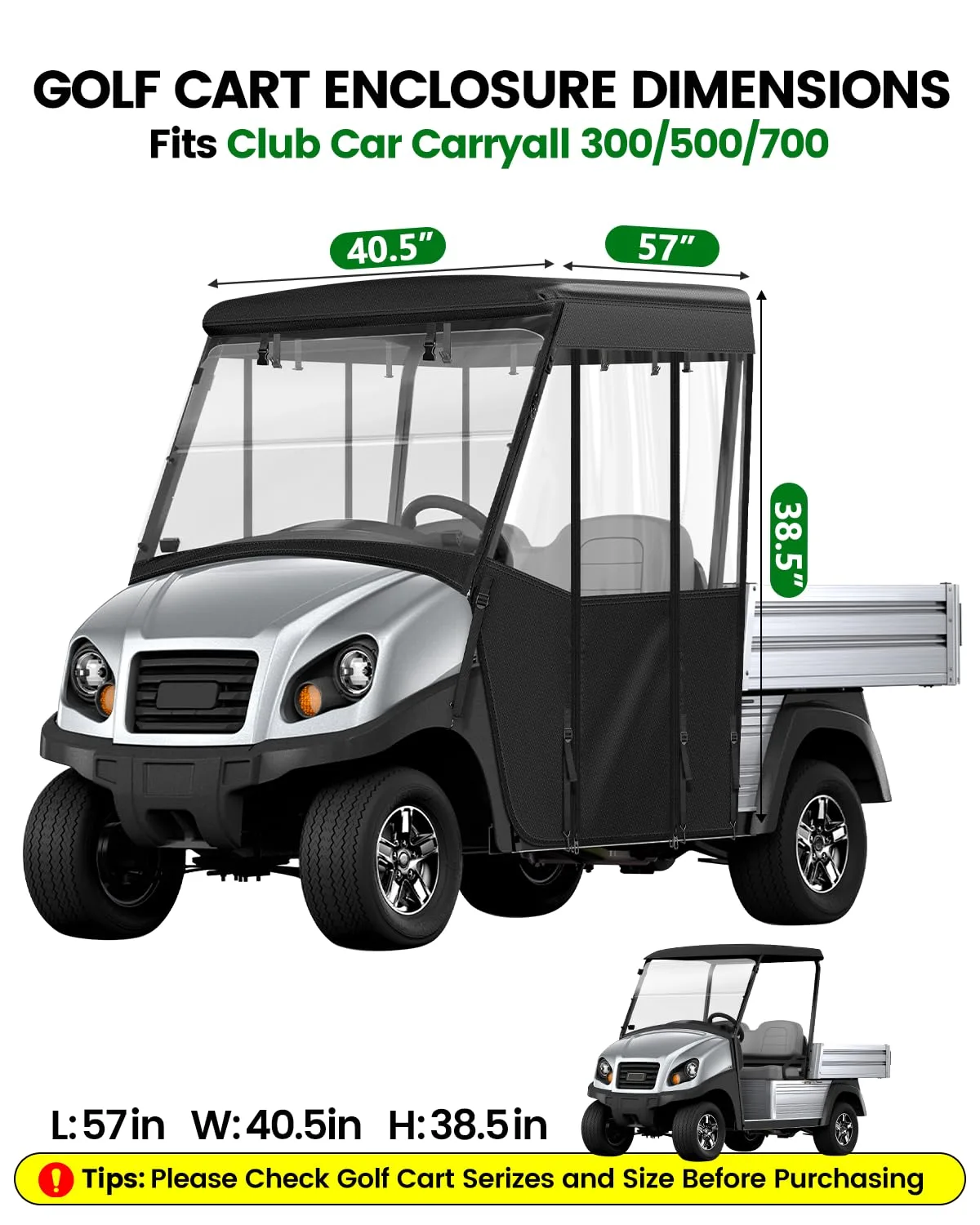WEIMELL Enclosure for Club Car Carryall 300/500/700 image 3