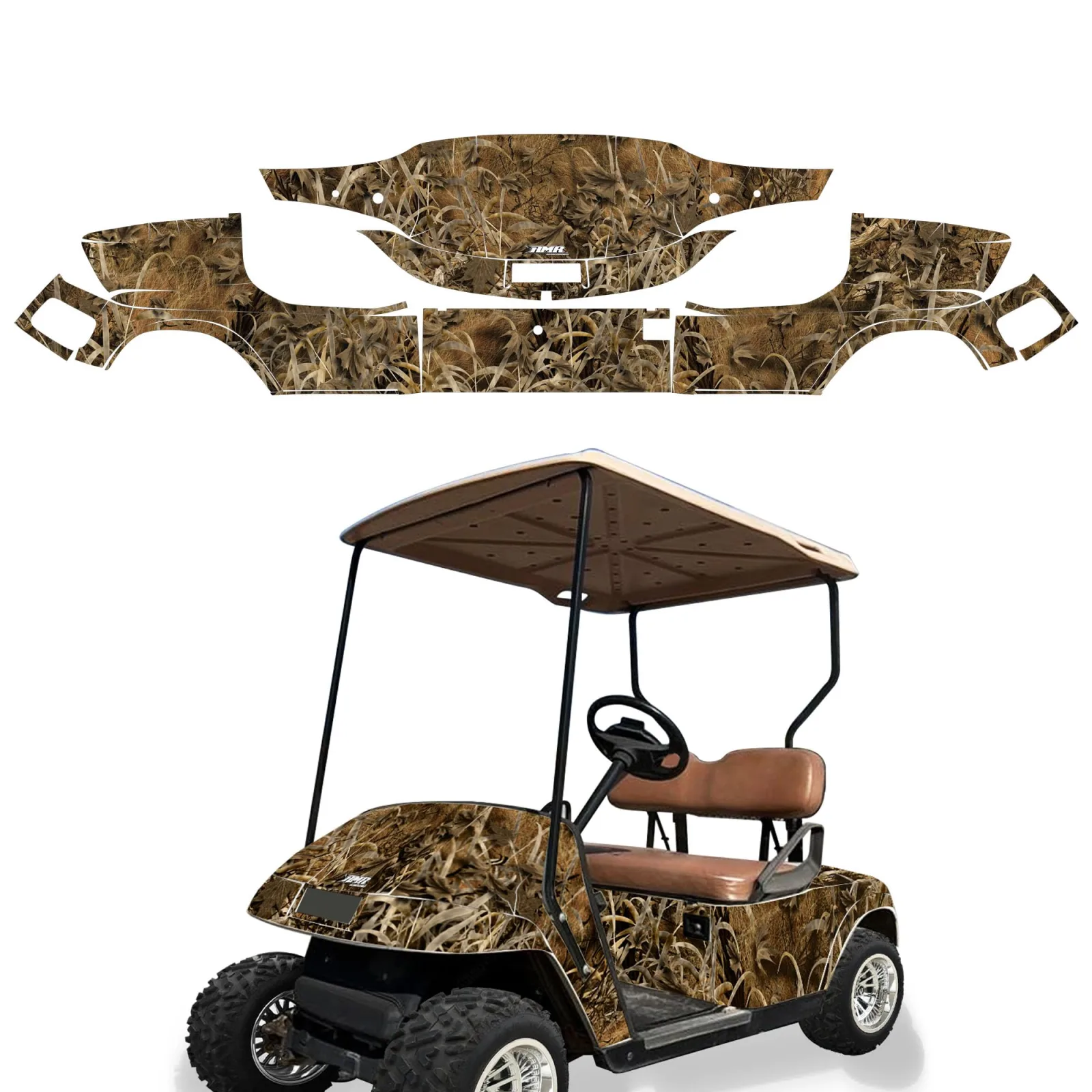 AMR Racing Grasswing Camo Graphics Kit for E-Z-GO TXT