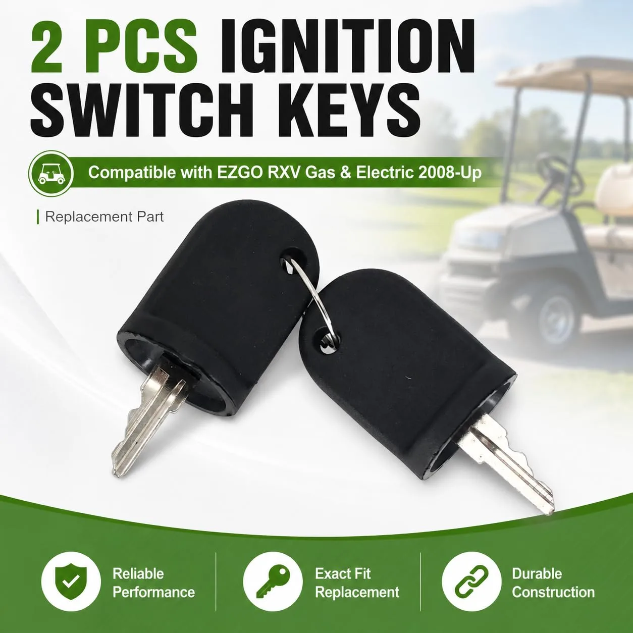 Texxparts Ignition Keys for E-Z-GO RXV Golf Carts image 2