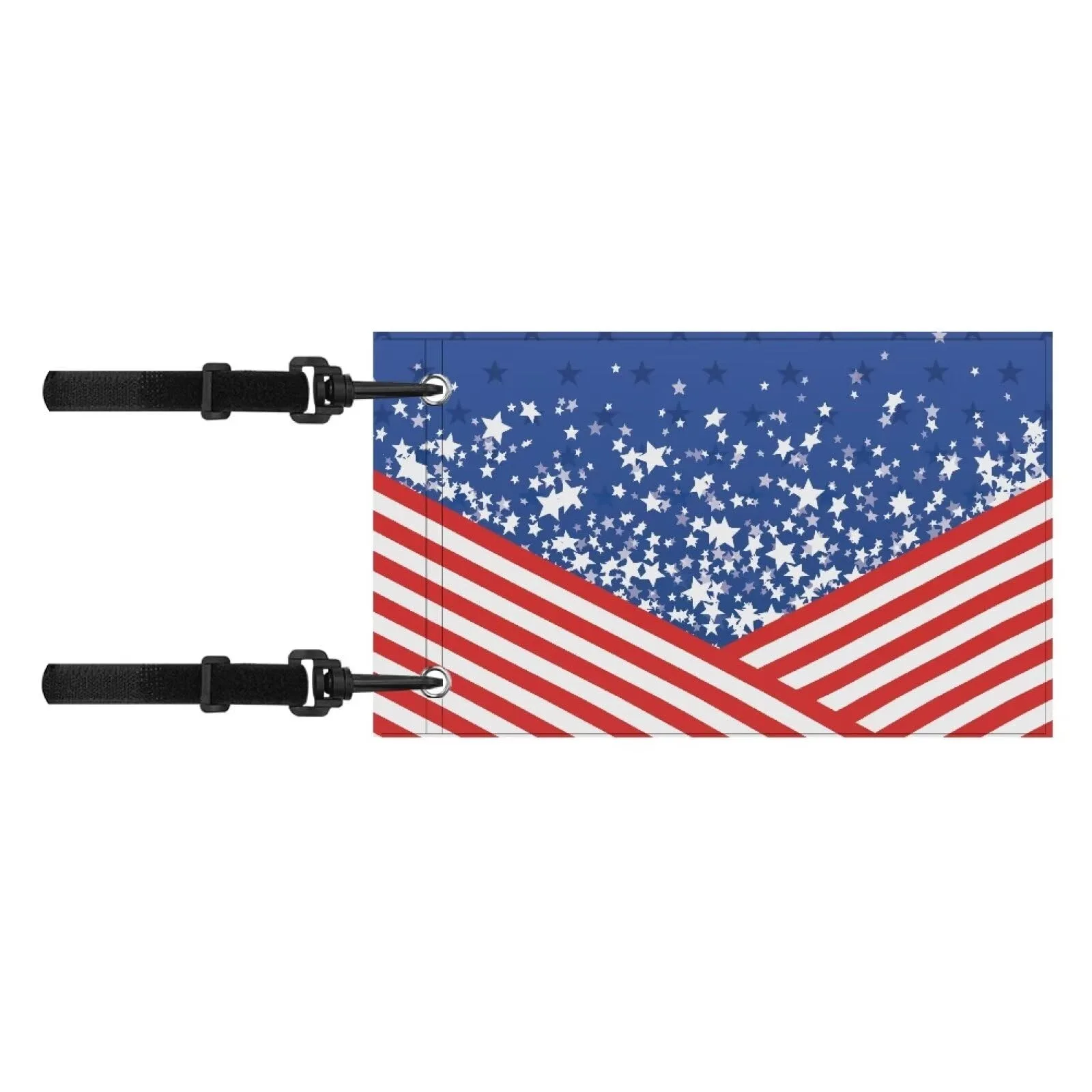 Suobstales Golf Cart American Flag with Strap Bracket