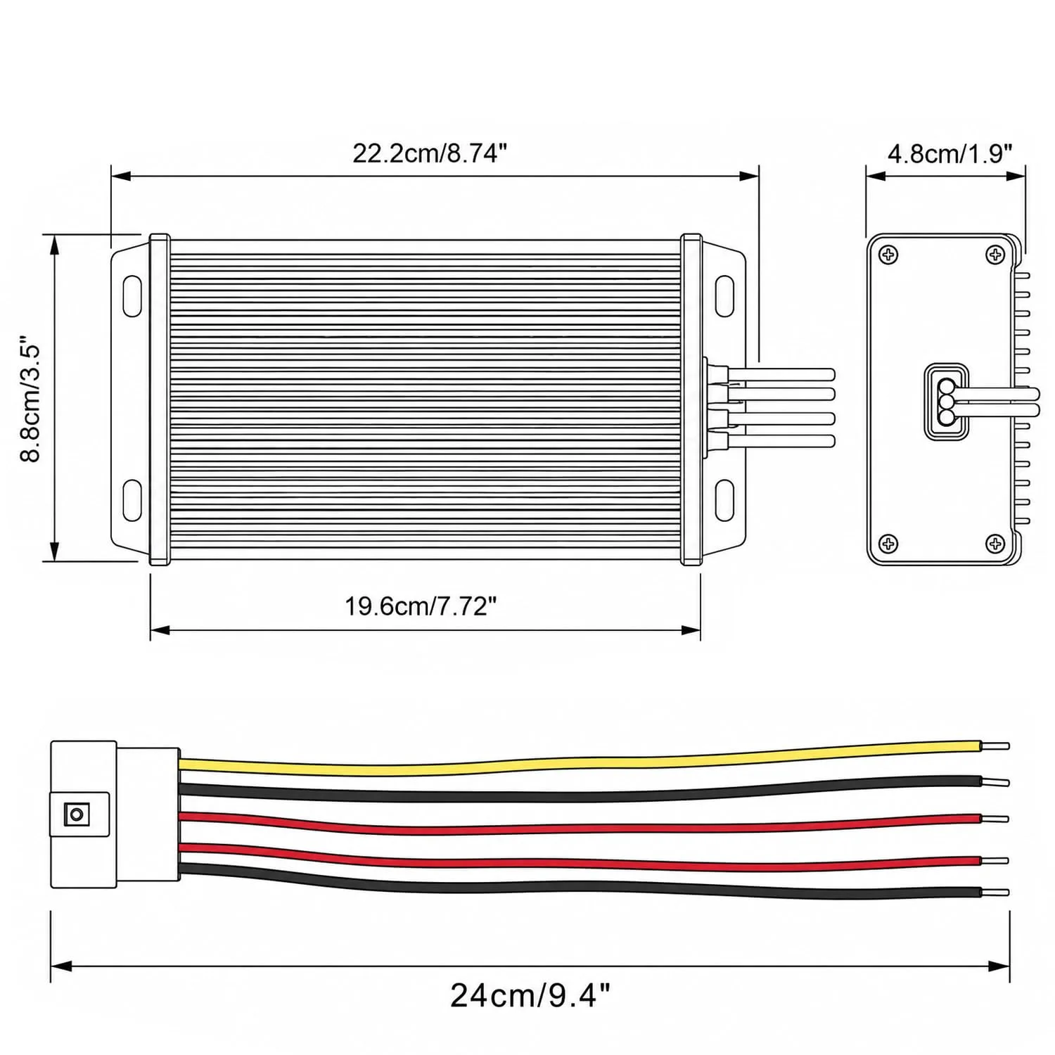 Pro Chaser 48–72V to 12V DC-DC Converter, 30A 360W image 4