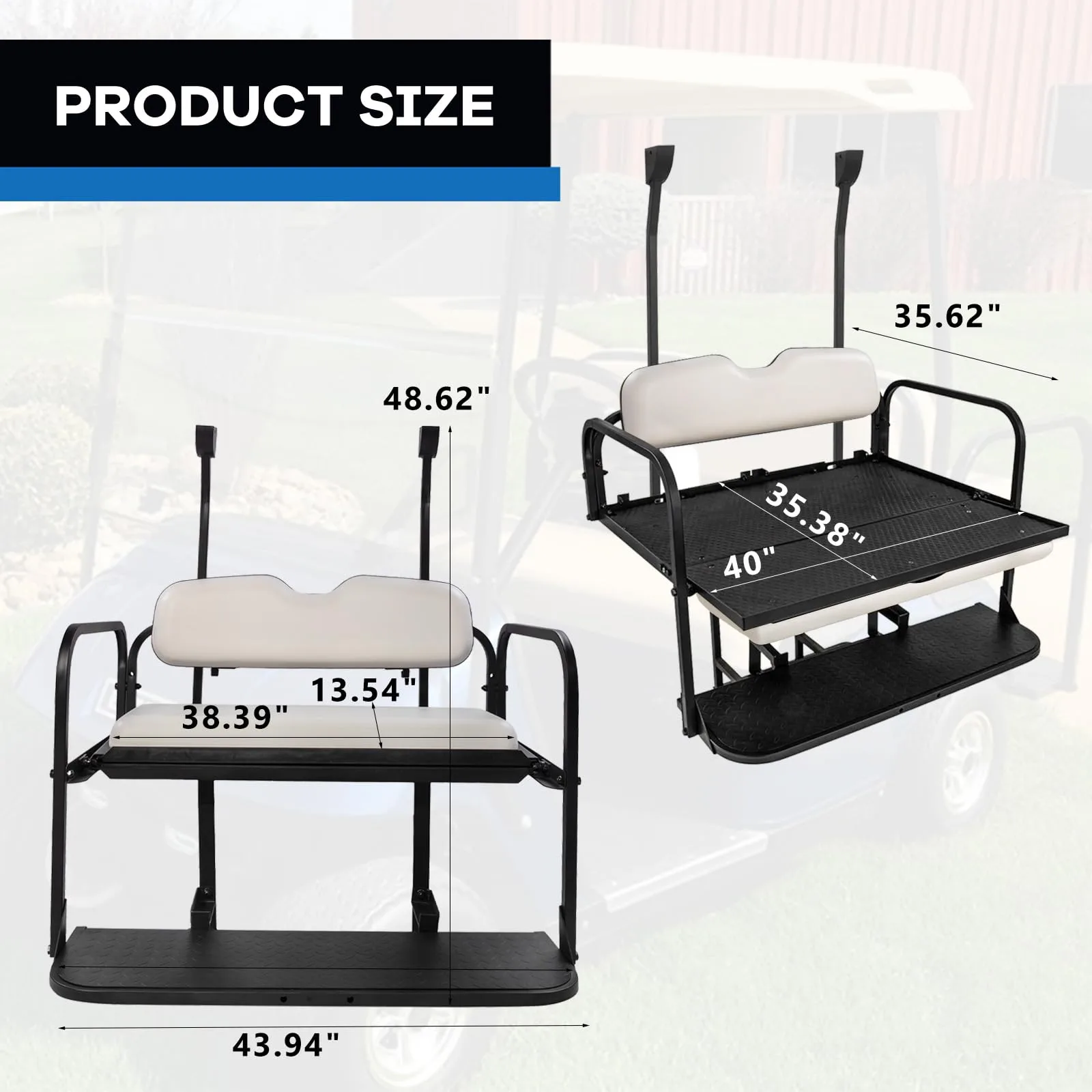 VPAHub R-PSKW Rear Seat Kit for Club Car Precedent & Tempo image 3