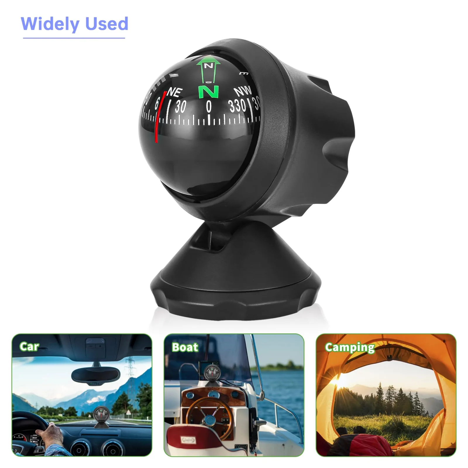 10L0L Adjustable Golf Cart Dash Compass image 4