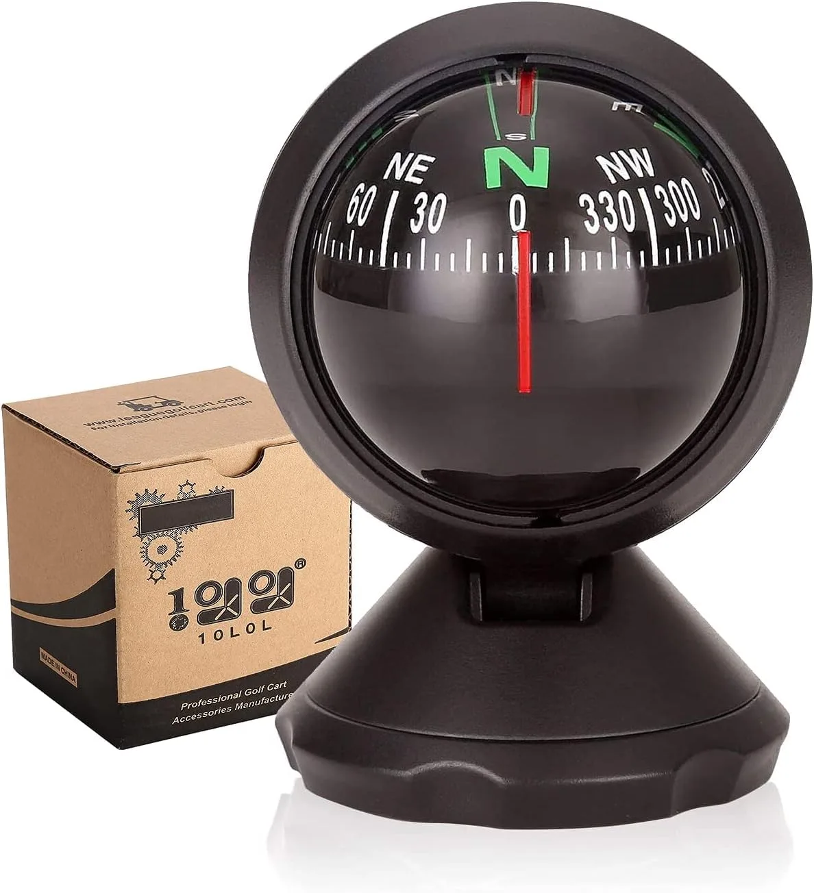 10L0L Adjustable Golf Cart Dash Compass