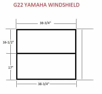 ACED Parts Clear Foldable Windshield for Yamaha G22 image 2