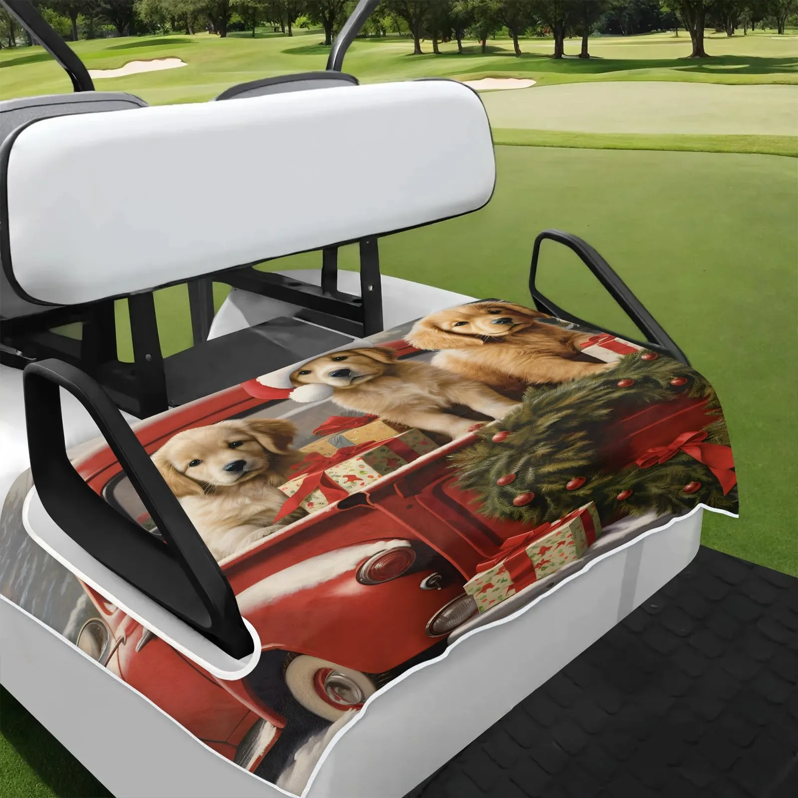 Tiveruda Golf Cart Seat Cover for Double Seats, 51 x 31 in