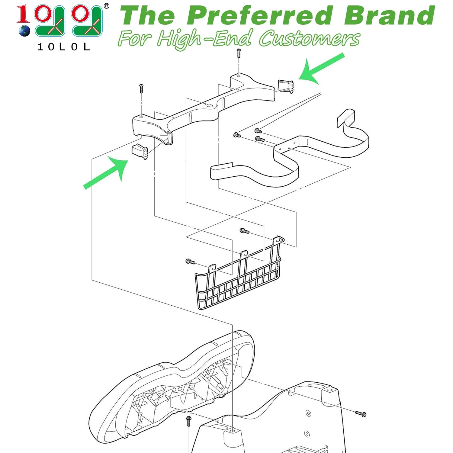 10L0L Club Car Precedent Bag Rack Strap Buckles image 2