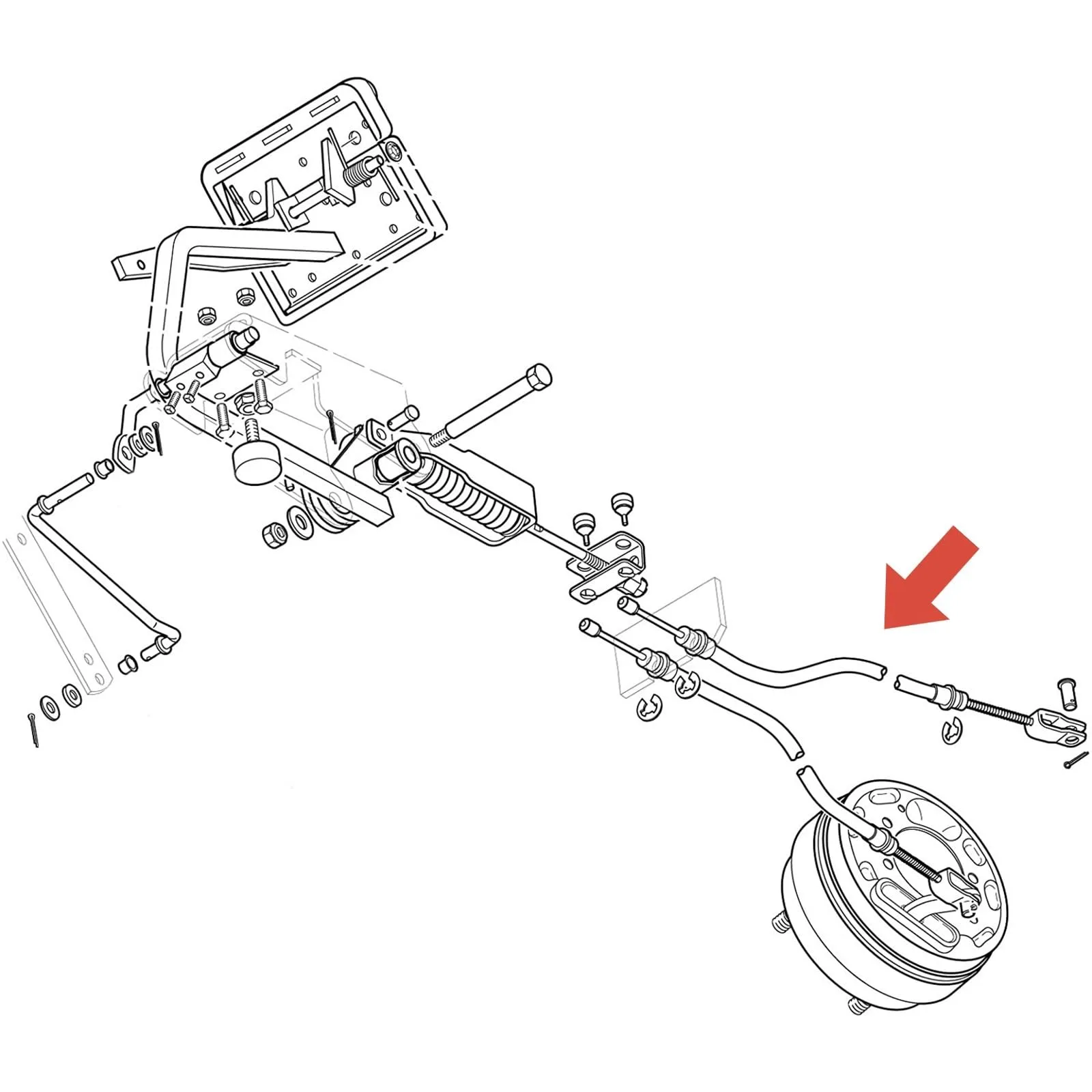 Golf Cart Left/Right Brake Line image 3