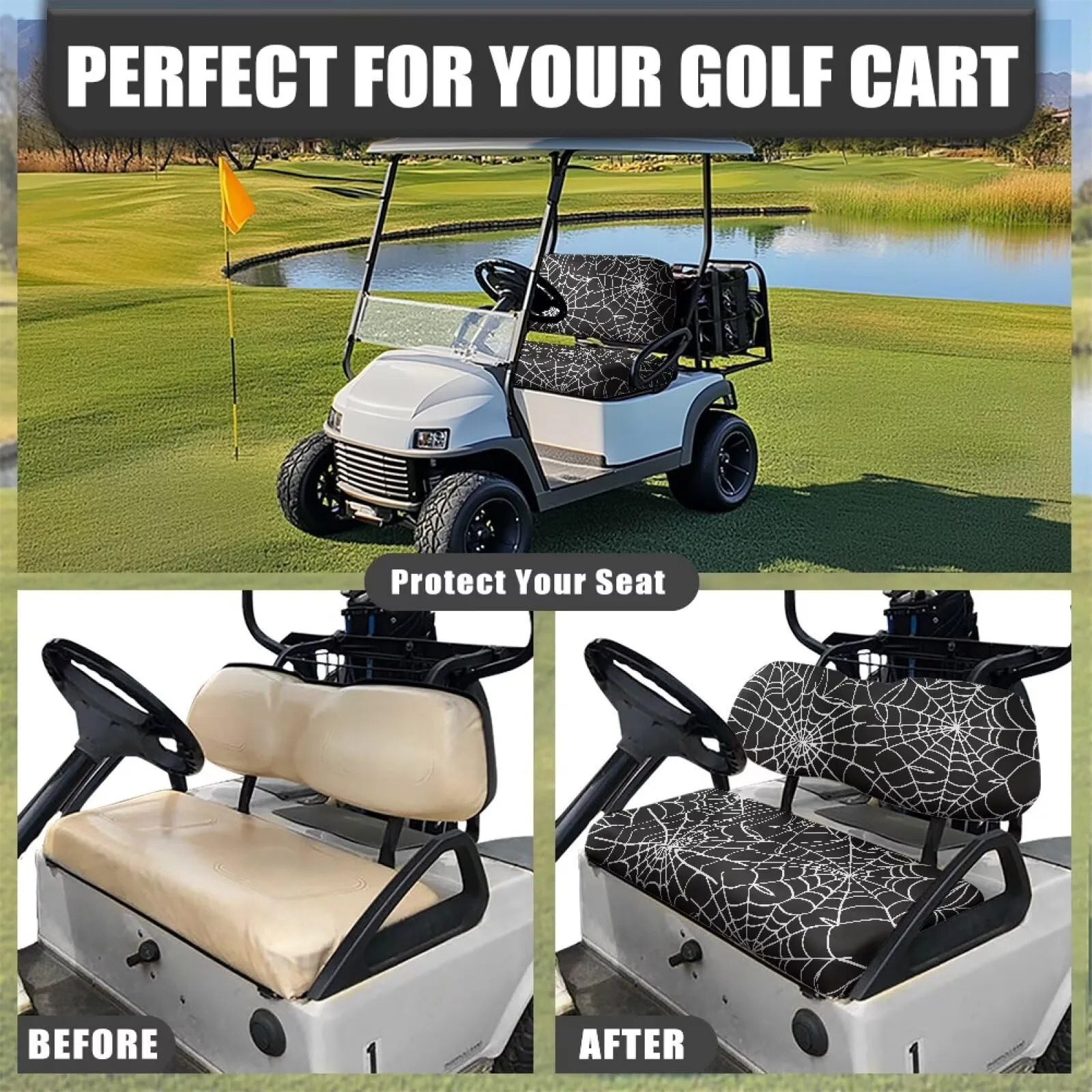 FUIALDOLG Golf Cart Seat Cover Kit - Club Car Precedent image 4