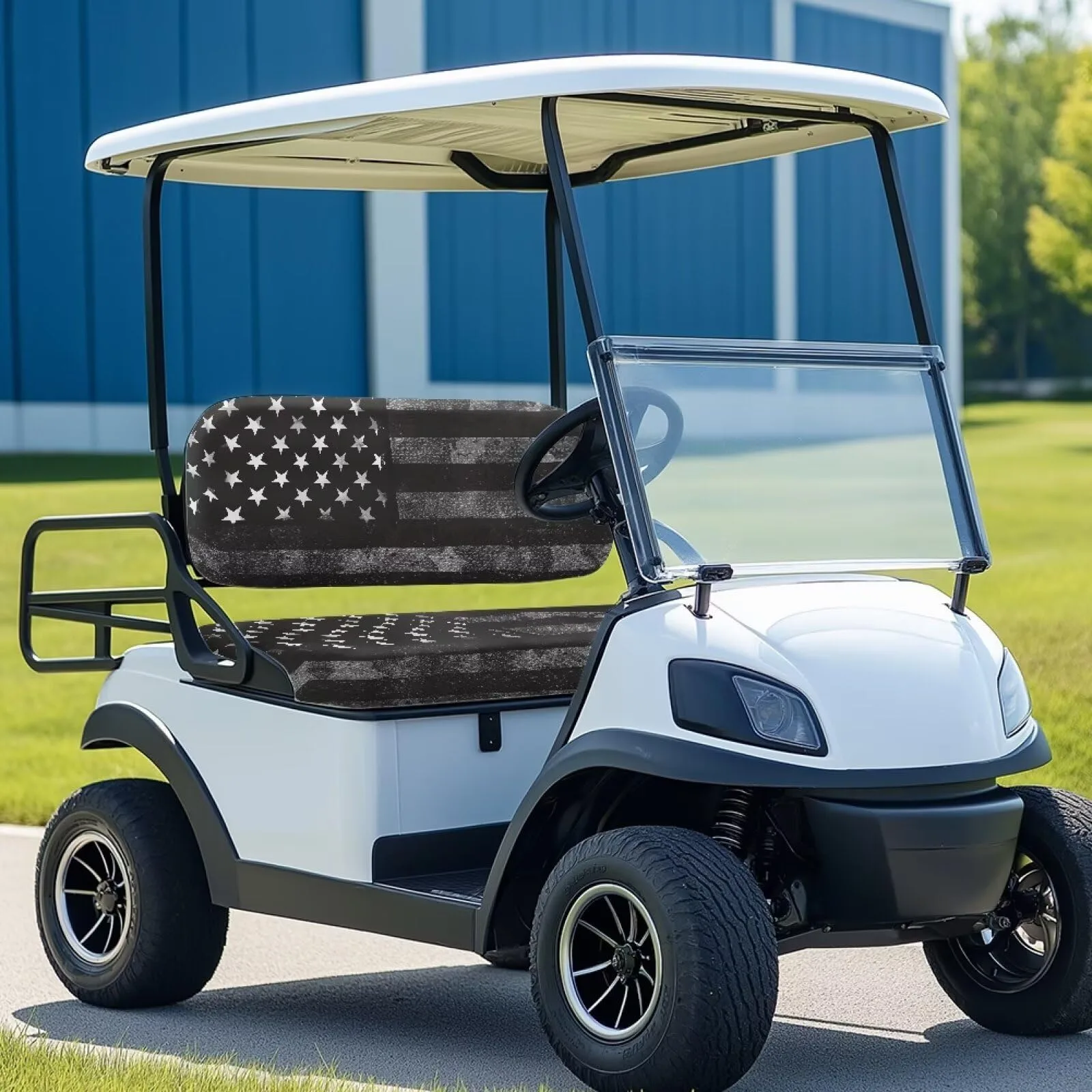 SEANATIVE 2-Pack Golf Cart Seat Covers — American Flag Polyester image 4