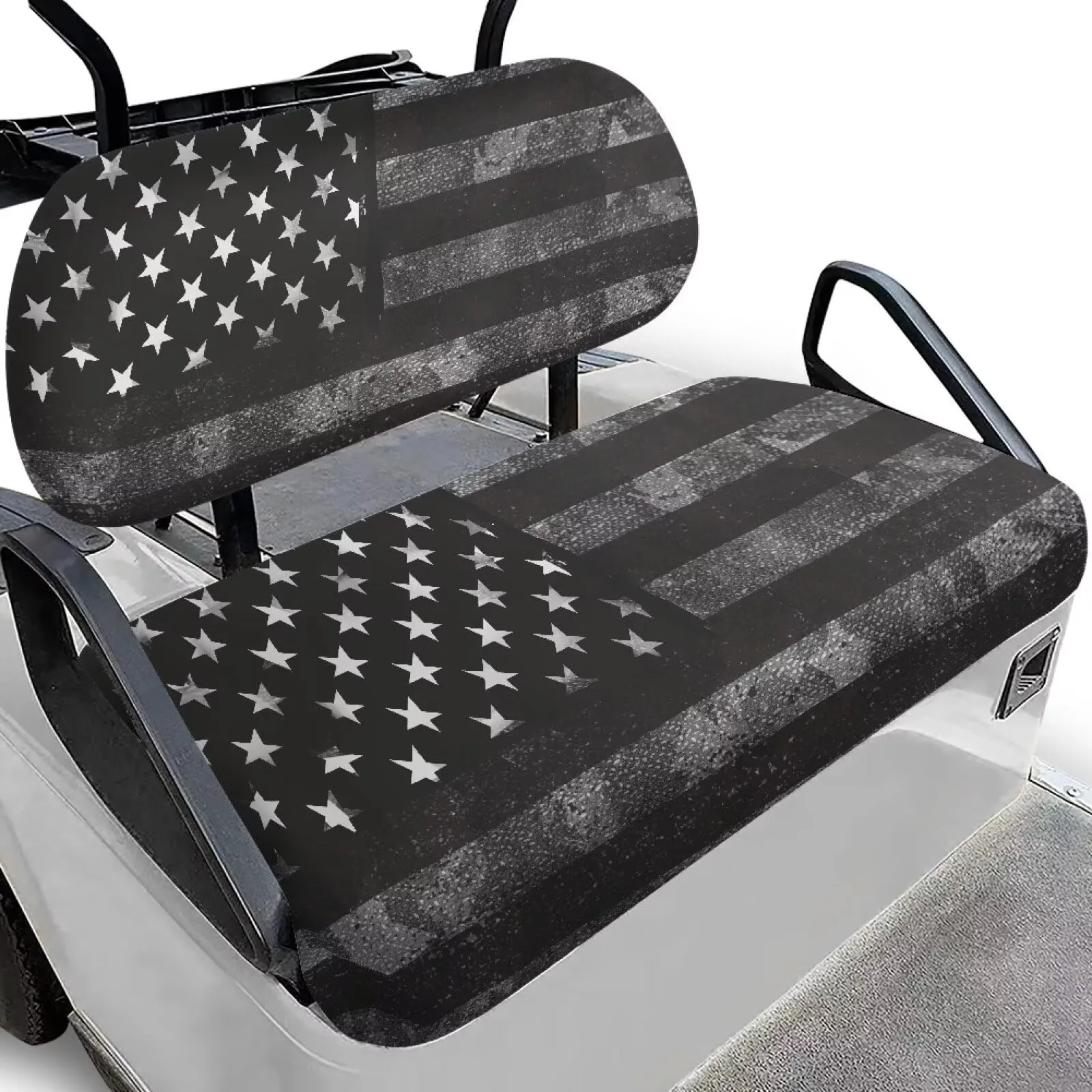 SEANATIVE 2-Pack Golf Cart Seat Covers — American Flag Polyester