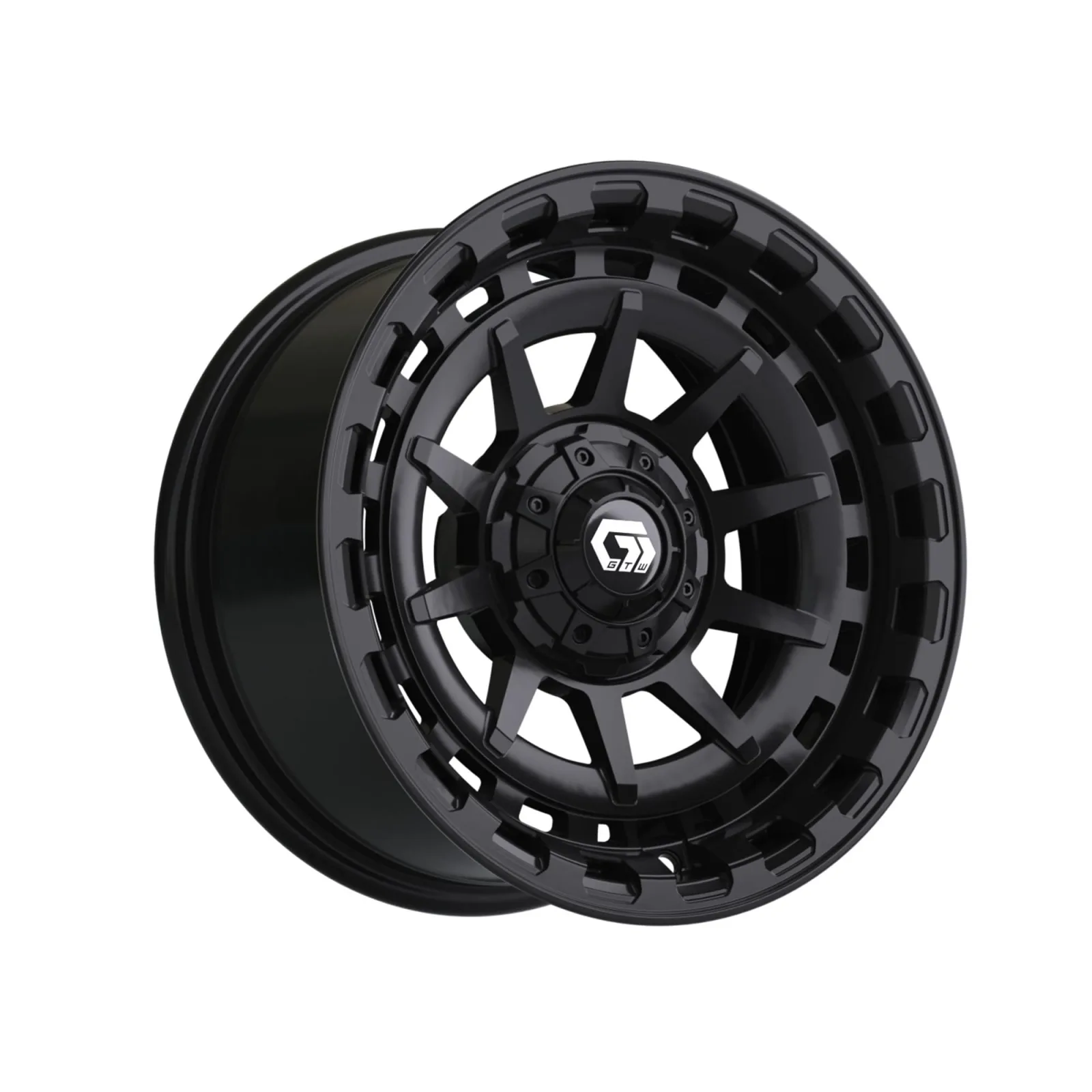GTW Barricade 14-Inch Gloss Black Golf Cart Wheels image 4