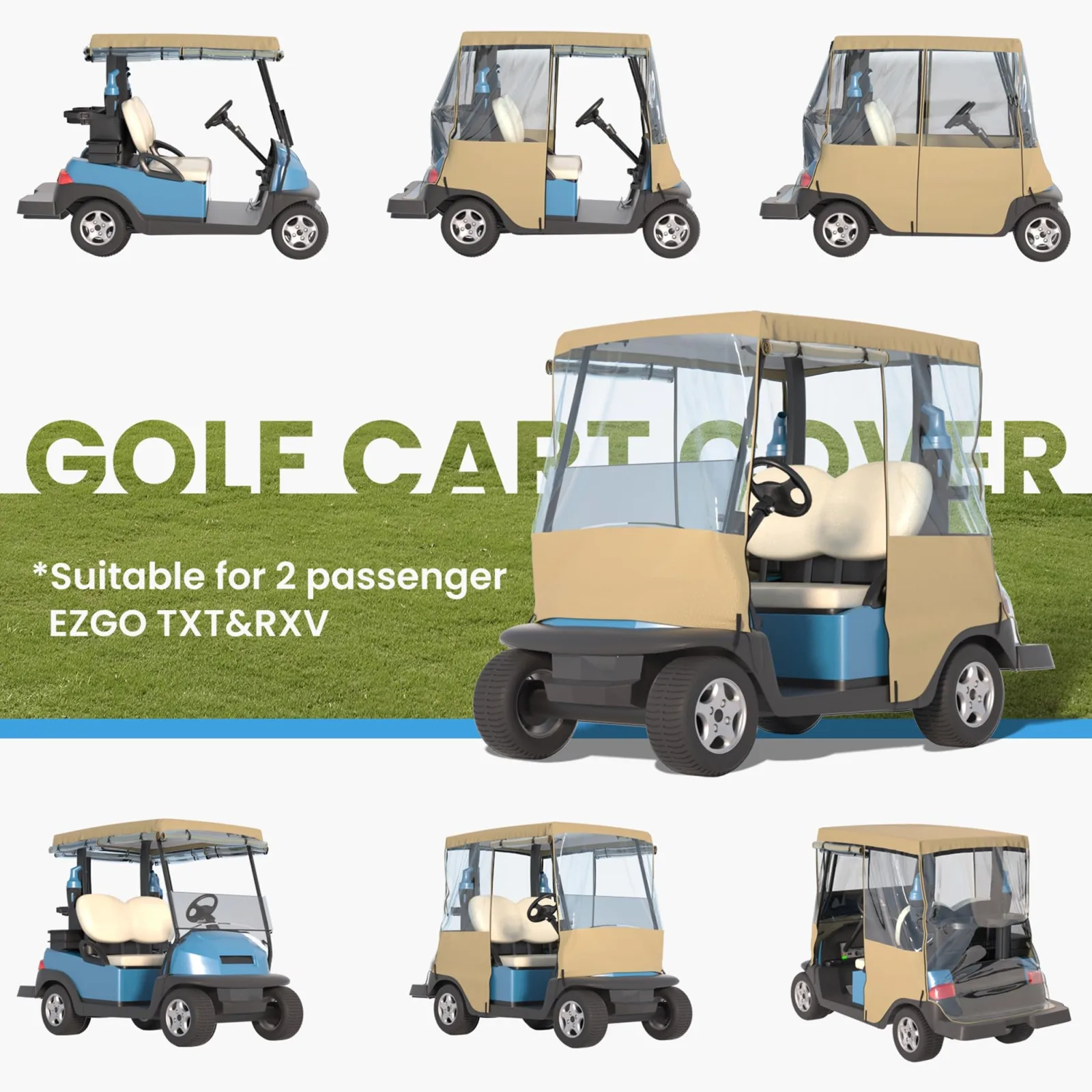 Santiano 2-Passenger Golf Cart Driving Enclosure image 4