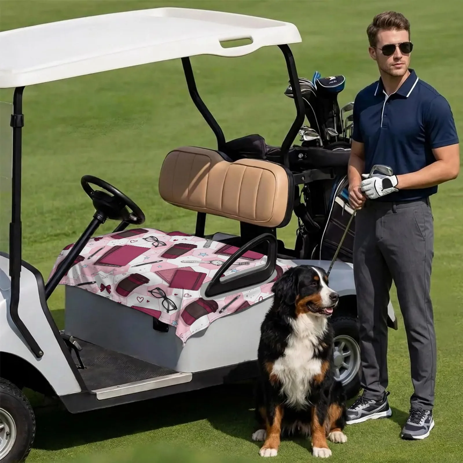 DecorLovee 2-Seater Golf Cart Seat Cover, 51 x 31 in. image 3