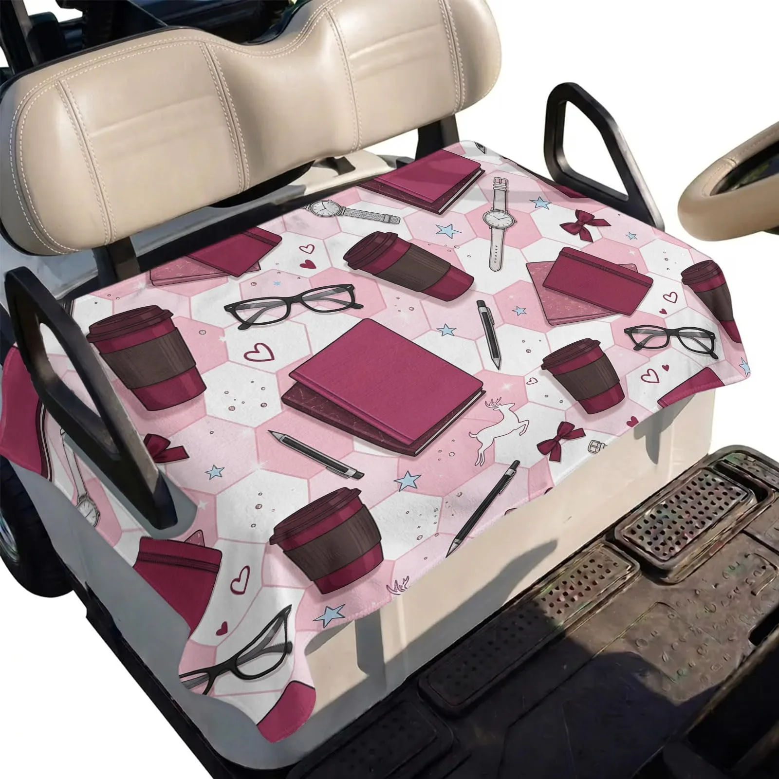DecorLovee 2-Seater Golf Cart Seat Cover, 51 x 31 in.