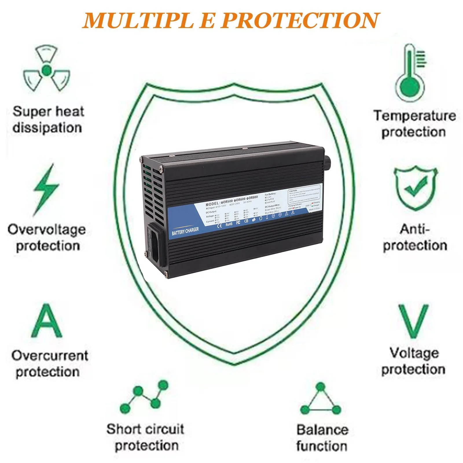 HYDTGZ 48V 10A Golf Cart Battery Charger image 3