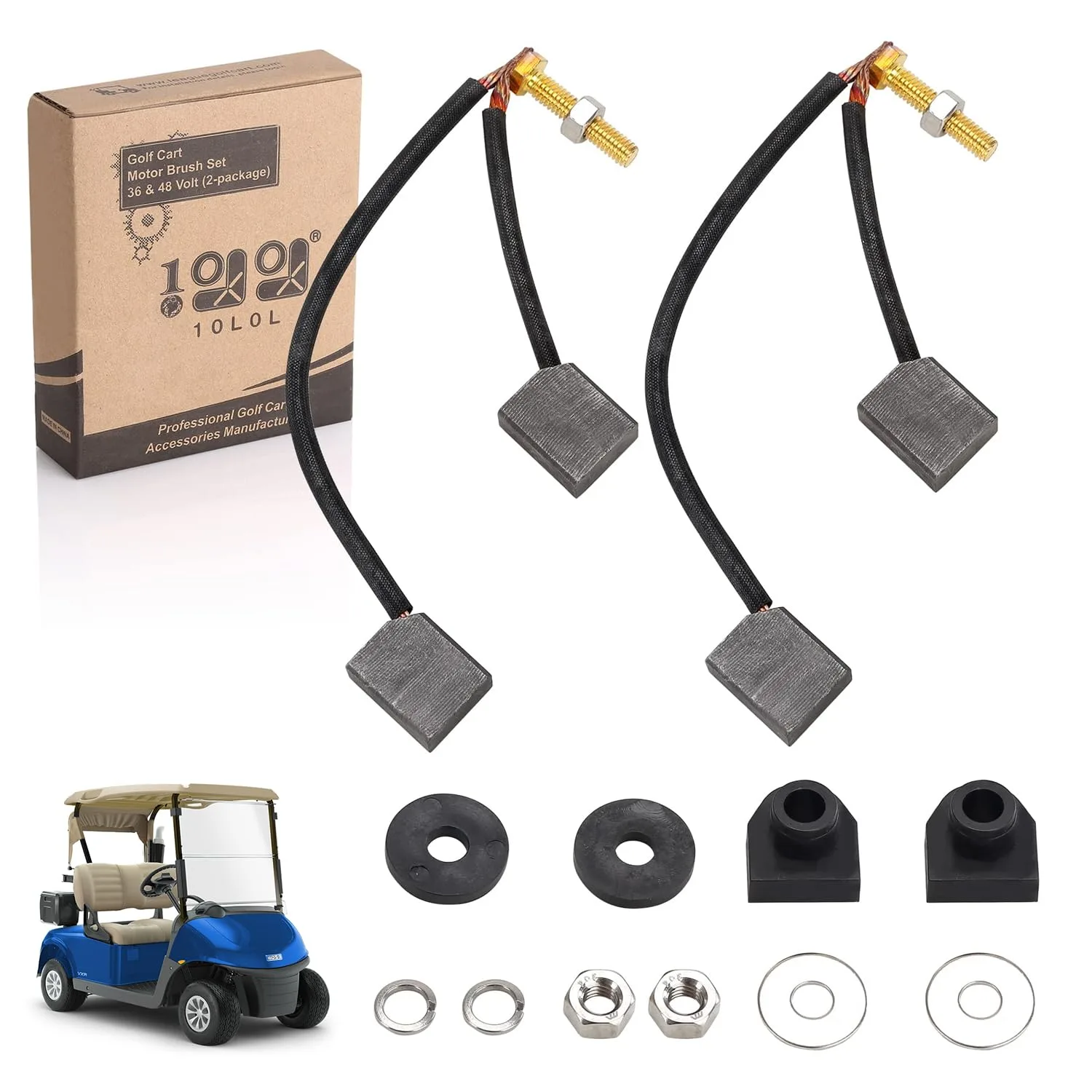 10L0L ADC Motor Brush Kit for E-Z-GO and Club Car
