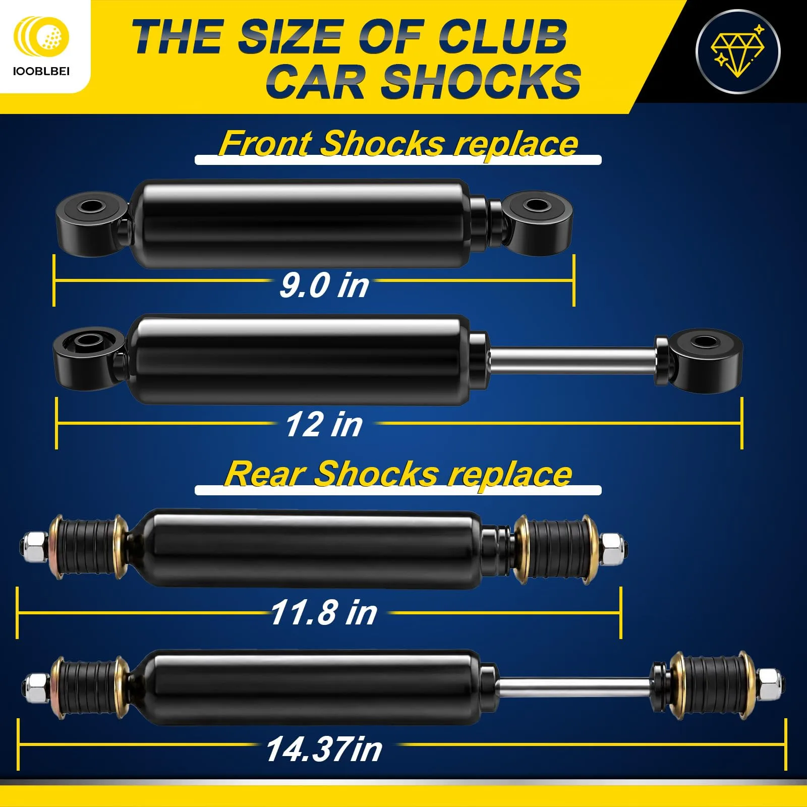 IOOBLBEI Club Car DS and Precedent Shock Absorber Set image 2