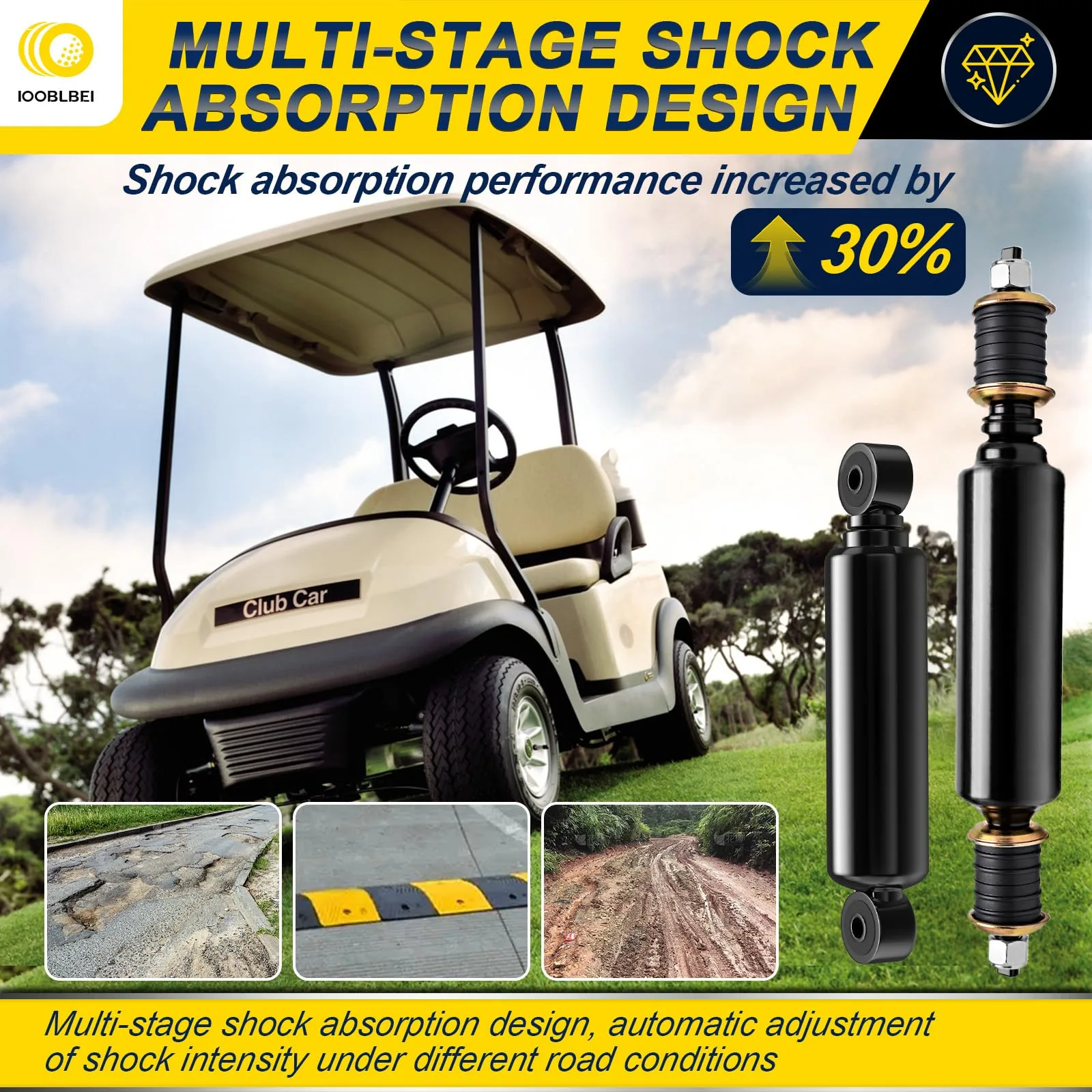 IOOBLBEI Club Car DS and Precedent Shock Absorber Set image 3