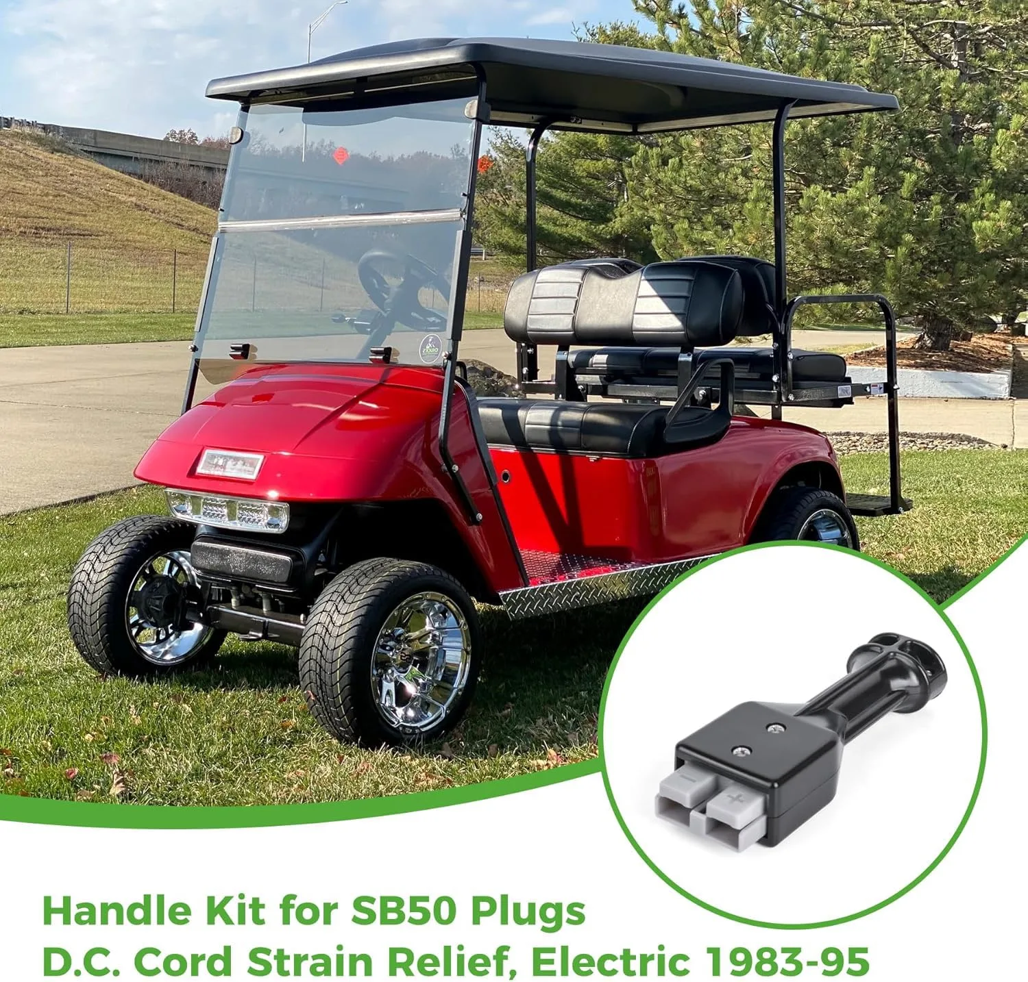 10L0L Golf Cart Charger Plug SB50 Connector Kit for EZGO image 3