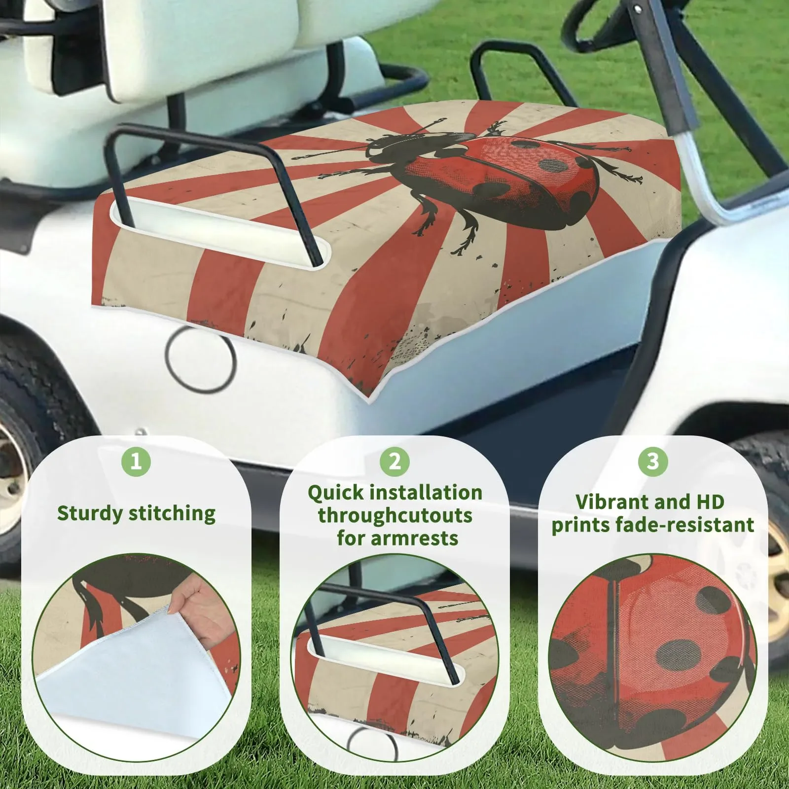 Tiveruda Golf Cart Seat Cover, 51 x 31 in image 3